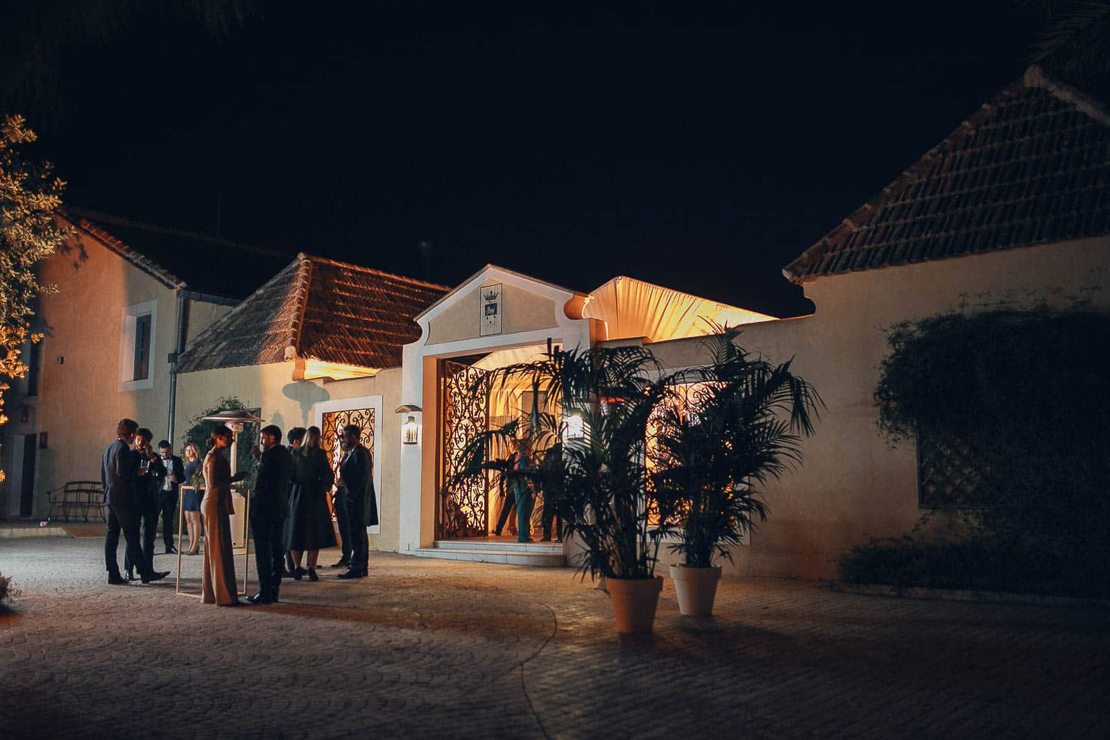 boda restaurante luces noche marquesa recepcion